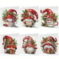 Diamond Art Christmas Cards Christmas Gonks 6pcs - DIY Diamond Art Kits
