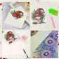 Diamond Art Christmas Cards Christmas Gonks 6pcs - DIY Diamond Art Kits