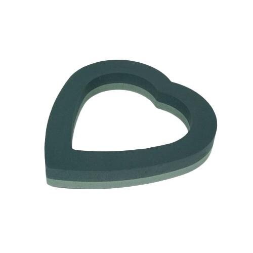Floral Foam Heart Wreath Flower Oasis Foam 15" - Open & Closed Heart for Flower Arranging, Funeral & Grave Flowers