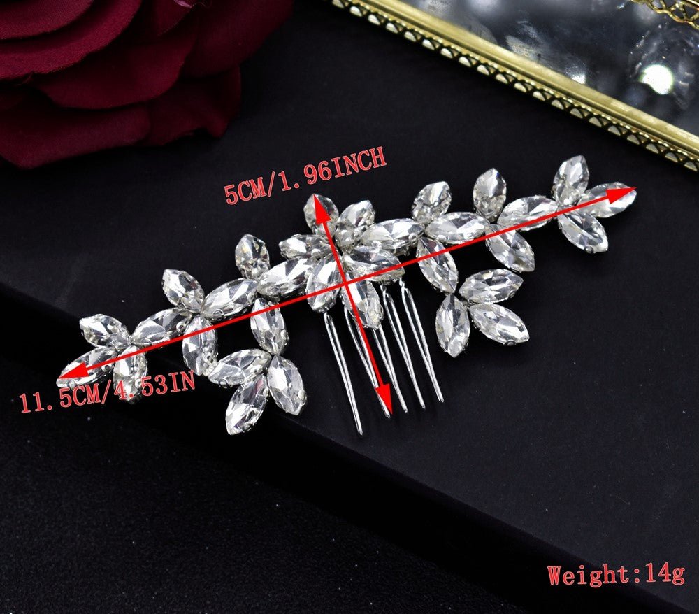 Flower Girl Crystal Hair Comb in Silver Hair Vine Bridesmaid Hair Accessory Wedding Hair Prom Accessory S477