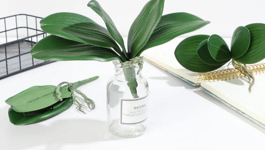 Orchid Leaves, Artificial Orchid Leaves, Real Touch Orchids.  Make Your Own Orchid Plant.  Realistic Orchid Leaves for Orchid Flowers