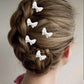 Silver Crystal Butterfly Wedding Hair Pins Sets Flower Girl Bridesmaid Wedding Hair Accessories