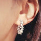Silver CZ Huggie Earrings Small Hoop Earrings Gift for Her Crystal Circle Earrings Wedding