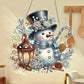 Snowman DIY Diamond Art Kit - Christmas Diamond Art Suncatcher - Christmas Decoration Craft Kit in Acrylic with Rhinestone Drills