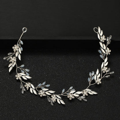 Wedding Hair Vine Silver Bridal Hair Accessories Crystal Tiara Bridesmaid Hair Accessory Leaf Design