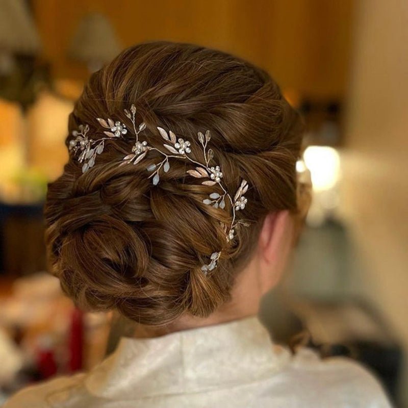 Wedding Hair Vine Silver Bridal Hair Accessories Crystal Tiara Bridesmaid Hair Accessory Leaf Design