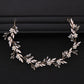 Wedding Hair Vine Silver Bridal Hair Accessories Crystal Tiara Bridesmaid Hair Accessory Leaf Design