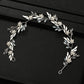 Wedding Hair Vine Silver Bridal Hair Accessories Crystal Tiara Bridesmaid Hair Accessory Leaf Design