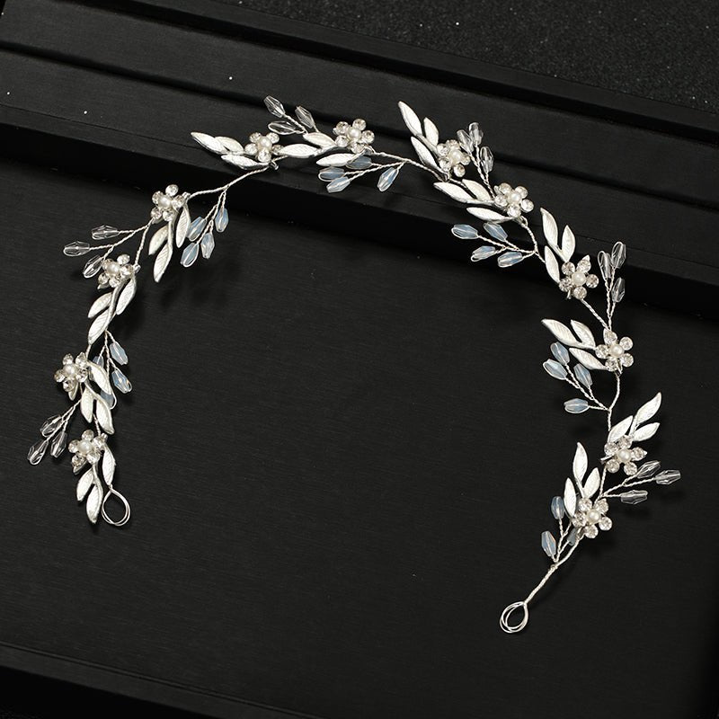 Wedding Hair Vine Silver Bridal Hair Accessories Crystal Tiara Bridesmaid Hair Accessory Leaf Design