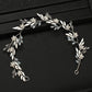 Wedding Hair Vine Silver Bridal Hair Accessories Crystal Tiara Bridesmaid Hair Accessory Leaf Design